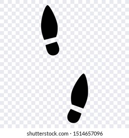human traces of shoes man silhouette vector isolated