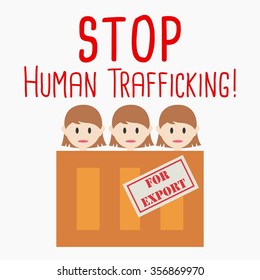 Human Trafficking Awareness Day Vector Illustration. Stop Human Trafficking