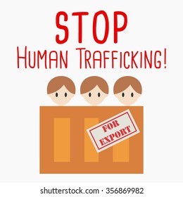 Human Trafficking Awareness Day Vector Illustration. Stop Human Trafficking
