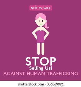 Human Trafficking Awareness Day Vector Illustration. Stop Human Trafficking