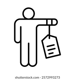 Human Trafficking Icon Element For Design