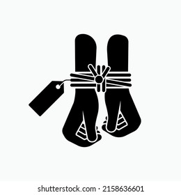 Human Trafficking Icon. Modern Slavery Symbol - Vector.