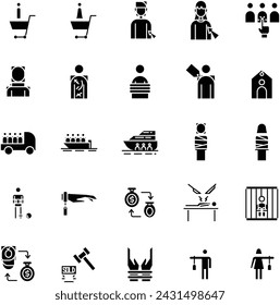 Human Trafficking Icon in Solid Style Perfect for Presentation and any Purpose