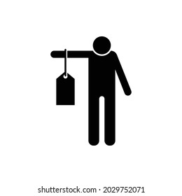 Human Trafficking Icon. Symbol of Humanity Problem  - Vector, Sign for Design, Presentation, Website or Apps Elements. 