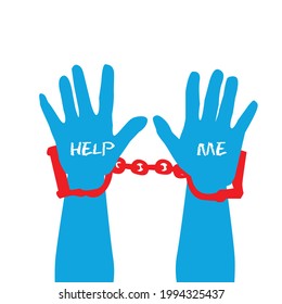 Human Trafficking Manacled Hands Image Stock Vector (Royalty Free ...