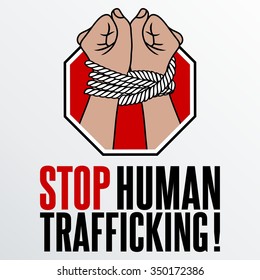 Human Trafficking Vector Template Stock Vector (Royalty Free) 350172386 ...