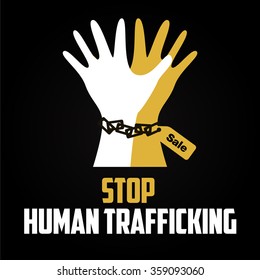 Human Trafficking Vector Template