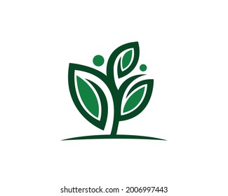 Human Tree And Health logo Design vector template.