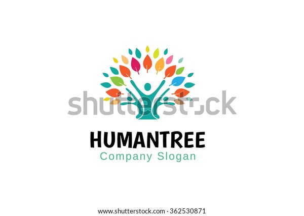 Human Tree Logo Design Illustration Stock Vector (Royalty Free) 362530871