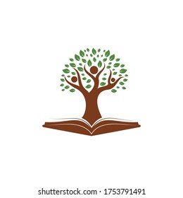 Human tree logo design. Leader education logo design.	