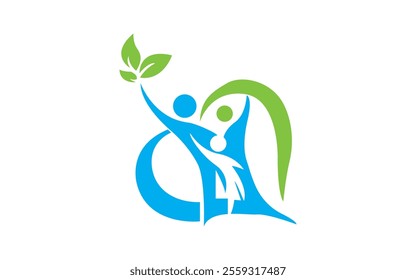 Human Tree Logo Design Template Wellness Health And Pharmacy Logo Design Concept Vector Template