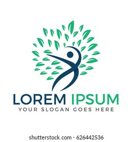 Human Tree logo. Health and Medical logo. 