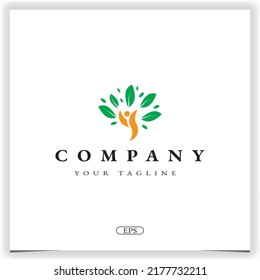 human tree logo premium elegant template vector eps 10