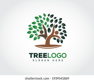 human tree logo symbol illustration inspiration