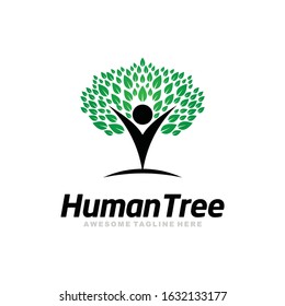 Human Tree Logo Vector Inspiration 