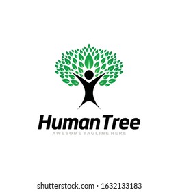 Human Tree Logo Vector Inspiration 