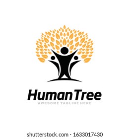 Human Tree Logo Vector Inspiration