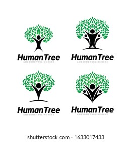 Human Tree Logo Vector Inspiration