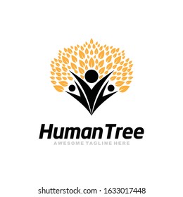 Human Tree Logo Vector Inspiration