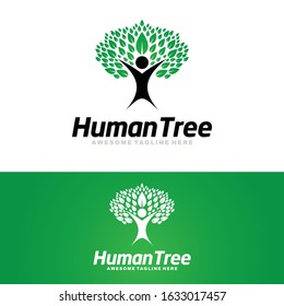 Human Tree Logo Vector Inspiration