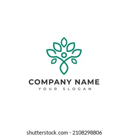 Menschliches Baumlogo, Wellness-Logo