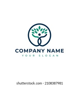 Human tree logo, wellness logo