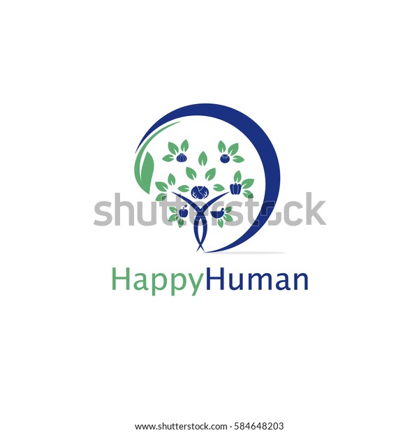 Human Tree Vector Logo Design Stock Vector (Royalty Free) 584648203 ...