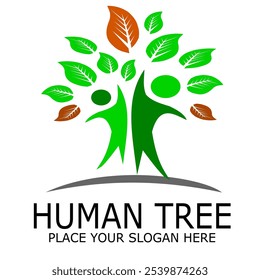 HUMAN TREE VEKTOR PLACE YOUR SLOGAN HERE