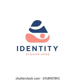 Human Triangle Wave Logo Design