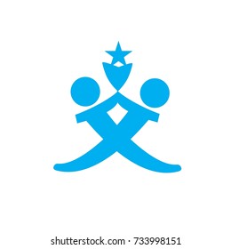 human trophy vector logo