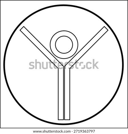 Human Unity Figure Line Icon  Freedom Peace Symbol