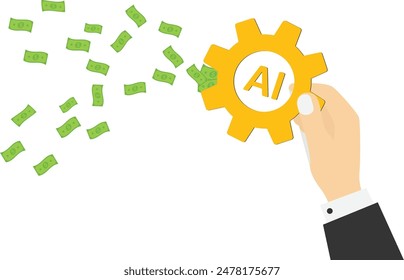 Los seres humanos utilizan la tecnología de IA para ganar dinero.

