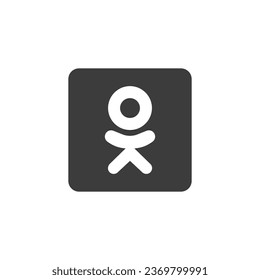 Human User Icon Vector Isolated Black and White Design Graphic
