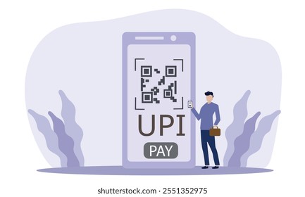 Human using contactless payment, pay online by card and using mobile and laptop for payment and online shopping. Contactless payment concept. flat vector illustration.