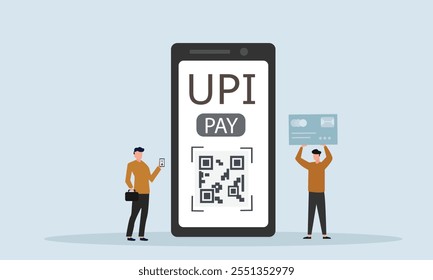 Human using contactless payment, pay online by card and using mobile and laptop for payment and online shopping. Contactless payment concept. flat vector illustration.