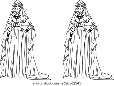 Human Vector Design Illustration Set Of Line Art