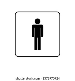 human vector icon black on a white background