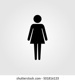 Human vector icon, female vector icon