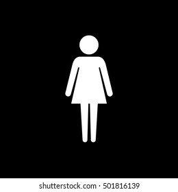 Human vector icon, female vector icon