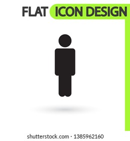 Human  vector icon , lorem ipsum Flat design