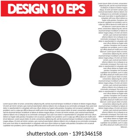 Human Vector icon . Lorem Ipsum Illustration design
