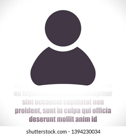 Human  vector icon , lorem ipsum Flat design