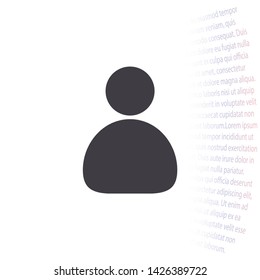 Human Vector icon . Lorem Ipsum Illustration design