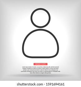 Human Vector icon . Lorem Ipsum Illustration design