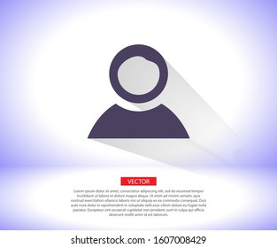 Human vector icon , lorem ipsum Flat design
