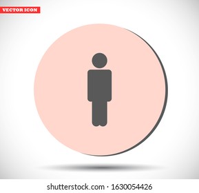Human vector icon , lorem ipsum Flat design