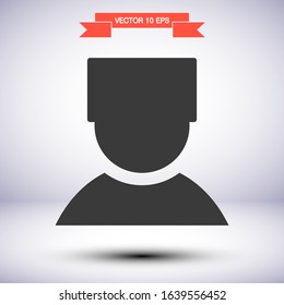 Human vector icon , lorem ipsum Flat design