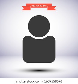 Human vector icon , lorem ipsum Flat design