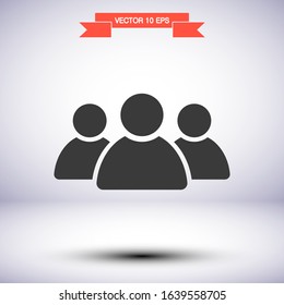 Human vector icon , lorem ipsum Flat design