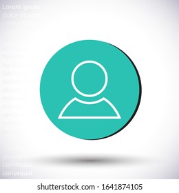 Human  vector icon , lorem ipsum Flat design